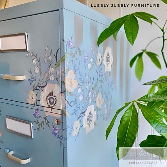 Redesign with Prima Decor Transfer ~ GOLDENROD FLORAL ~ 24” x 35” - Picture 3 of 3